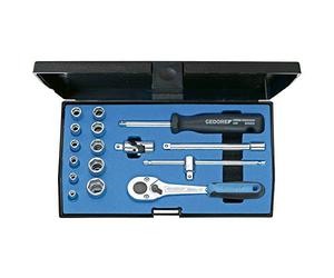 Gedore 20 EMU-10 Set di chiavi a bussola da 1/4'', 16 pezzi, 4-13 mm