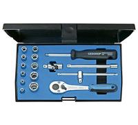 Gedore 20 EMU-10 Set di chiavi a bussola da 1/4'', 16 pezzi, 4-13 mm - NUOVO