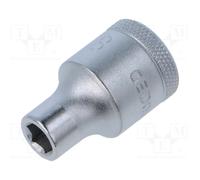 GEDORE Inserto per Chiave a Bussola, Attacco 1/2 pollici, 12.5 mm, Bocca Esagonale, Chiave a Bussola 8 mm, Utensile, 19 8, Acciaio Cromato
