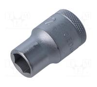 Gedore Inserto bussola 19 12 – attacco 1/2 pollici (12,5 mm) esagonale 12 mm acciaio cromato