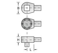 Gedore 7672710 7412-00 - - Einsteckumschaltknarre 1/4 SE 9x12
