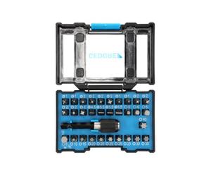 GEDORE Box Inserti Universale, Set di 32 Pezzi, Set di Inserti con Portainserti e Inserti Giravite, 1/4 pollici, 6.3 mm, Fai da Te, 666-032-A