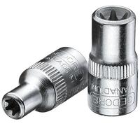 Gedore Chiave a bussola 1/4", impronta TORX esterna E6 - TX 20 E6