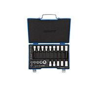 GEDORE Chiave a Bussola Avvitatore, Set di 34 Pezzi, 1/4 pollici e 1/2 pollici, Inserti Cacciavite, Chiave a Bussola Torx Maschio e Femmina, Chiave a Bussola Meccanico, 19 Tx 20, Blu