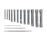 GEDORE Chiave a Tubo Doppia, Set di 12 Pezzi, Corpo Cavo, Esagonale, Con 3 Spine di Manovra, Utensile, Acciaio Cromato, KD 26 R-120