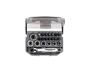 GEDORE Cricchetto con Inserti, Set di 23 Pezzi, Set di Inserti con Portainserti e Inserti Giravite, 1/4 pollici, 6.3 mm, R49005023