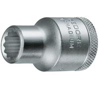 GEDORE Inserto per Chiave a Bussola, Attacco 1/2 pollici, 12.5 mm, Bocca Dodecagonale, Chiave a Bussola 33 mm, Utensile, D 19 33, Acciaio Cromato