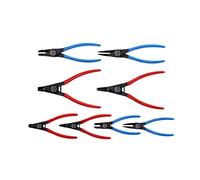 GEDORE Pinze da Montaggio, Set di 8 Pezzi, Utensili per Anelli di Sicurezza Interni ed Esterni, Pinza 90° e Dritta, Pinza Officina, Pinza Anello d’Arresto, S 8008