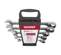 GEDORE Red Chiave Combinata a Cricchetto, Set di 5 Pezzi, Reversibile, 8-19 mm, Inclinata, Chiave a Cricchetto Combinata, R07205005