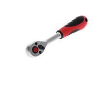 GEDORE Chiave a Cricco Reversibile, Chiave a Cricchetto 3/8 pollici, 10 mm, Angolo di Ripresa 5°, Lunga 180 mm, Impugnatura Bicomponente, R50000027