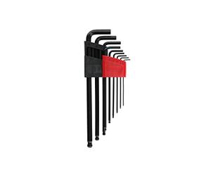 GEDORE Red Giravite a Squadra, Set di 9 Pezzi, Lungo, per Viti a Esagono Incassato, Giravite Brugola Testa Sferica, 1.5-10 mm, R36675009