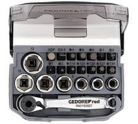 GEDORE Cricchetto con Inserti, Set di 23 Pezzi, Set di Inserti con Portainserti e Inserti Giravite, 1/4 pollici, 6.3 mm, R49005023