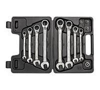 Gedore - Set di 12 chiavi a cricchetto con adattatori, metriche, colore: Rosso -