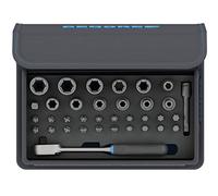 'Gedore TC 666 MU 20 Bit Set di chiavi a bussola con cricchetto reversibile 1/4