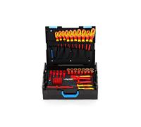 GEDORE Valigetta Attrezzi Completa VDE HYBRID, Set di 53 Pezzi, Assortita, Utensili per Elettricista, Valigetta in Plastica, Utensili Isolati VDE, 1100-1094