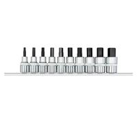 GEDORE Vasos destornilladores 1/2 con carril, 10 piezas