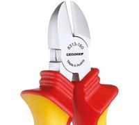 GEDORE Tronchese Laterale VDE per Filo Medio-Duro Fino a 1.6 mm, Isolata, Pinza Elettricista, Temprata, Lunga 160 mm, VDE 8314-160 H