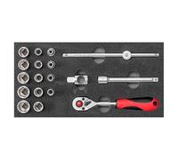 GEDOREred R22150020 - Set di chiavi a bussola 3/8 1/3, modulo CT, 8 pezzi