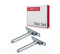 Gedotec 10 supporti per ripiani regolabili per ripiani invisibili | Supporto | Supporto per scaffale in ferro zincato - Supporto per mensola | Supporto per mensola per montaggio a parete