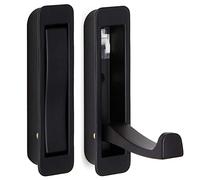 Gedotec Appendiabiti da parete a battente nero - PANAMA | 80 x 20/61 mm | Ganci da parete da incassare e avvitare | 1 pezzo - Appendiabiti da parete di design da incassare in legno