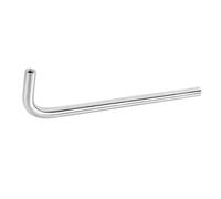 Gedotec - Appendiabiti da parete in acciaio inox, a forma di L, per montaggio a pavimento, modello NORA, lunghezza 230 mm, 1 pezzo
