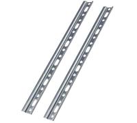 Gedotec Appendiabiti in acciaio zincato H10323-2 pezzi da avvitare Lunghezza: 35,7 x 2,6 cm - per mobili - in metallo - Sostegno stabile per armadietti