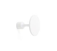 Gedotec Appendiabiti in metallo bianco opaco - FLOID | 1 pezzo barra rotonda | Appendiabiti da parete Dimensioni: 60 x 60 mm | Appendiabiti inossidabile | Pomello in metallo - Pomello in acciaio