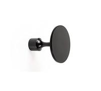 Gedotec Appendiabiti in metallo nero opaco - FLOID | 1 pezzo barra rotonda | Appendiabiti da parete Dimensioni: 60 x 60 mm | Appendiabiti inossidabile | Pomello in metallo - Pomello in acciaio