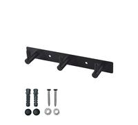 Gedotec Appendiabiti nero opaco [3 GANCI] Appendiabiti da corridoio, cucina e bagno I Appendiabiti da parete MOON I Gancio nero da avvitare I Pannello appendiabiti di design I Ganci per cappotti da