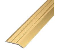 Gedotec Barra di transizione compensazione dislivello oro autoadesiva | 1 pezzo profilo alluminio 1000 mm | giunto di dilatazione 2-5 mm | barra senza forare, 100 cm (1 m)