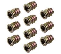 Gedotec Bussole a Vite | 100 Pezzi - Inserti Filettati in Metallo con Bordo | M6 x 17 mm | Dadi da Inserto in Acciaio Zincato | Manicotti per Viti con Attacco: Esagono Incassato
