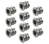 Gedotec Bussole a Vite | 100 Pezzi - Inserti Filettati in Metallo con Bordo | M8 x 13 mm | Dadi da Inserto in Acciaio Zincato | Manicotti per Viti con Attacco: Esagono Incassato