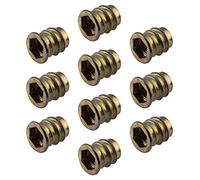 Gedotec Bussole a Vite | 100 Pezzi - Inserti Filettati in Metallo con Bordo | M8 x 15 mm | Dadi da Inserto in Acciaio Zincato | Manicotti per Viti con Attacco: Esagono Incassato