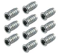 Gedotec Bussole a Vite | 100 Pezzi - Inserti Filettati in Metallo con Bordo | M8 x 24 mm | Dadi da Inserto in Acciaio Zincato | Manicotti per Viti con Attacco: Esagono Incassato