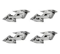 Gedotec Cerniera a ribalta con ammortizzatore SOFT-CLOSE | 4 pezzi - CH 300 | in acciaio nichelato | Cerniera per armadio regolabile | Cerniera per mobili con attacco inferiore | Cerniera per roulotte