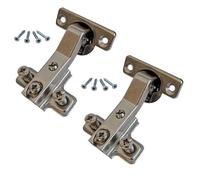 Gedotec Cerniera a scodellino per ante di cucina | 2 cerniere per mobili con piastra di montaggio | Metalla Mini A 95 | foro scodellino: 26 mm