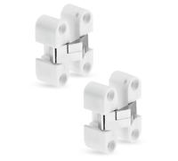 Gedotec Cerniera da Armadio a Incasso in Ottone Opaco Bianco Moderno - 11 x 33 mm, 2 Pezzi