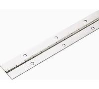 Gedotec Cerniera per pianoforte da avvitare | Cerniera per porta arrotolata | nichelata | 1500 x 32 mm | STABILO