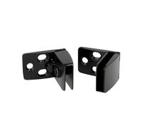 Gedotec Cerniera per porta in vetro superiore e inferiore nero opaco SQUARE I Montaggio semplice della lastra di vetro per morsetto I Uso superiore e inferiore - chiuso