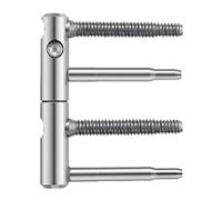 Gedotec Cerniere 3-dim Regolabile Einbohren Band 2 Pezzi Rotoli Ø 15 mm Cerniera-Portiera per Porte di Legno & Delle Camere Acciaio Zincato Modello 11r 15-001 1 - Nastro Due Interne