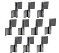 Gedotec Cerniere a saldare per porte in metallo | 10 pezzi | Cerniera a saldare altezza 50 mm | DIN sinistra | Cerniera per carichi pesanti per cancelli e macchine da giardino