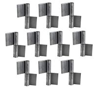 Gedotec Cerniere a saldare per porte in metallo | 10 pezzi | Cerniera a saldare altezza 80 mm | DIN sinistra | Cerniera per carichi pesanti per cancelli e macchine da giardino