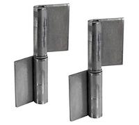 Gedotec Cerniere a saldare per porte in metallo | 2 pezzi | Cerniera a saldare altezza 100 mm | DIN sinistra | Cerniera per carichi pesanti per cancelli e macchine da giardino