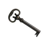 Gedotec - Chiave a mappa singola per serrature di mobili, chiave di ricambio per armadio - 0339 | 40 mm | ottone, colore marrone brunito | 1 pezzo - chiave per mobili antichi, stile vintage