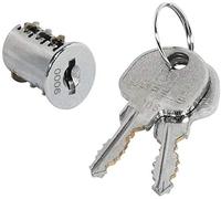 Gedotec Cilindro di chiusura per mobili - nucleo cilindro per armadio | cilindro di ricambio per scatola - H6151 Symo | nichelato | 1 set - cilindro di chiusura per armadio ufficio