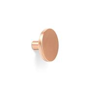 Gedotec COMO 7017 - Gancio appendiabiti in metallo pieno | 1 pezzo appendiabiti da parete D: 41 mm | Gancio appendiabiti in rame spazzolato | Gancio per avvitare, gancio da parete