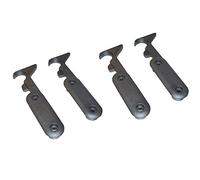 Gedotec Connettore da tavolo, separabile, set da avvitare Table T2, in due pezzi, connettore per piano di lavoro, in plastica, nero, 1 set composto da 4 connettori per mobili
