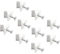 Gedotec Connettori da Parete Posteriore Bianchi - 20 Pezzi per Cassetti e Armadi - Supporto da Parete Con Vite - Connettori Angolari per Mobili