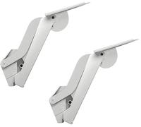 Gedotec Console pieghevole per armadio da cucina | 1 set - Supporto pieghevole bianco opaco | FREE SPACE | Modello C 1,3 - 7,1 kg | Set completo di cerniere pieghevoli | Cerniera per tavolo pieghevole