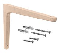 Gedotec Consolle in legno di faggio | 10 pezzi angoli per scaffali in legno massello naturale | 300 x 200 mm | TAUM | Portata in coppia fino a 20 kg | Supporto per scaffali | Mensole da parete